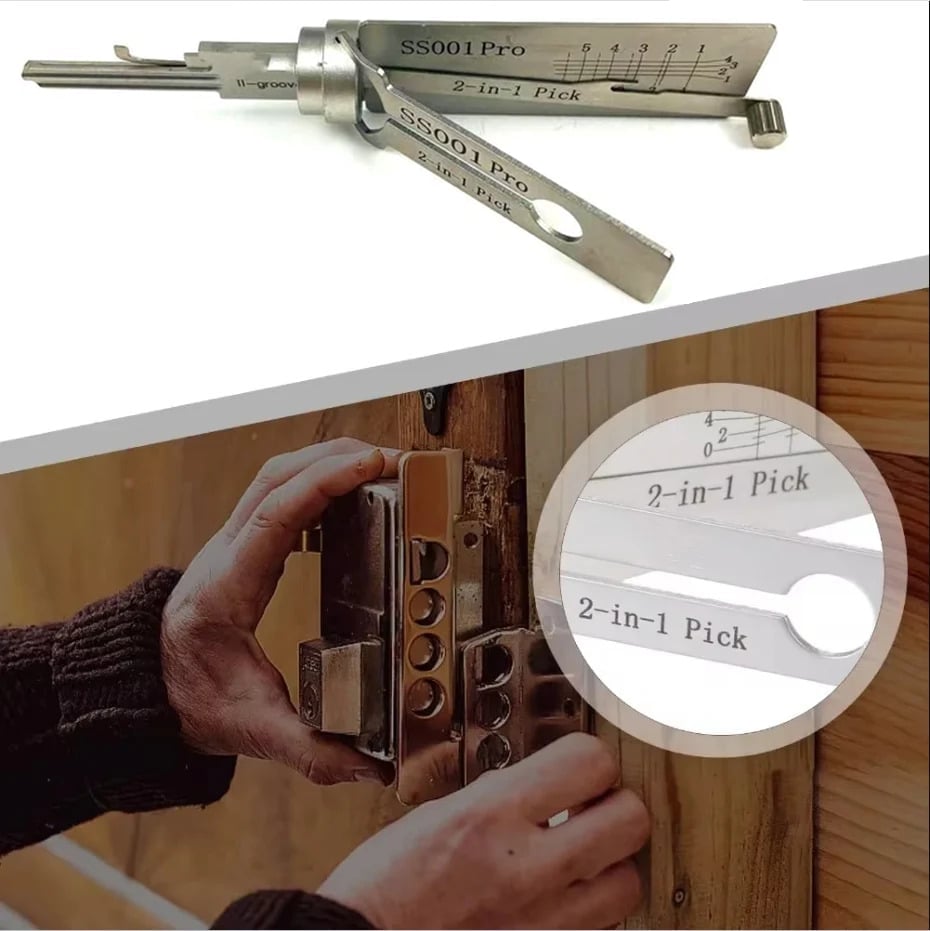 Unlock New Efficiency! Lishi 2-in-1 Lock Pick Tool, Effortlessly Handles All Types of Locks