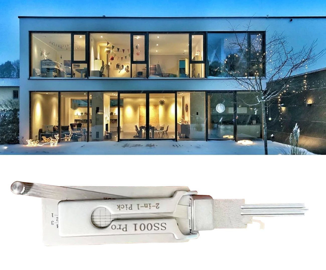 Unlock New Efficiency! Lishi 2-in-1 Lock Pick Tool, Effortlessly Handles All Types of Locks