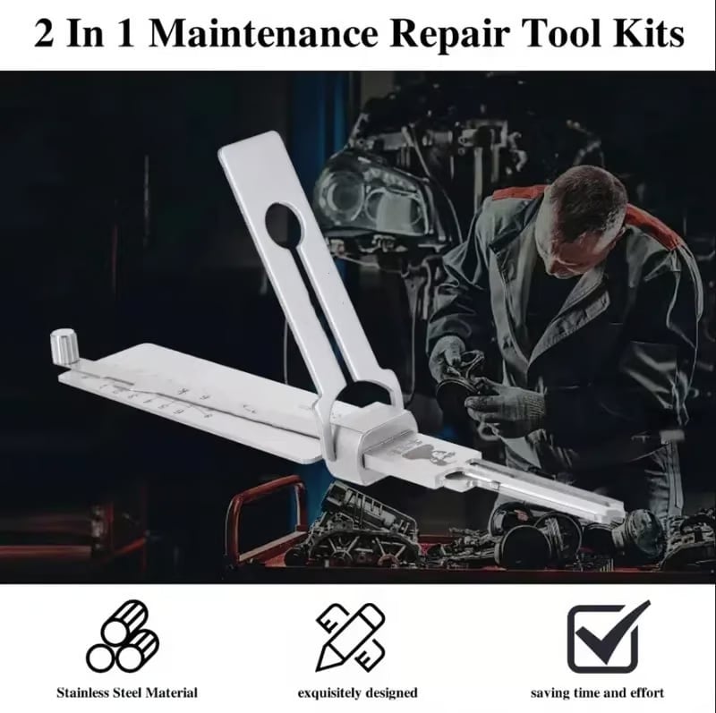 Unlock New Efficiency! Lishi 2-in-1 Lock Pick Tool, Effortlessly Handles All Types of Locks