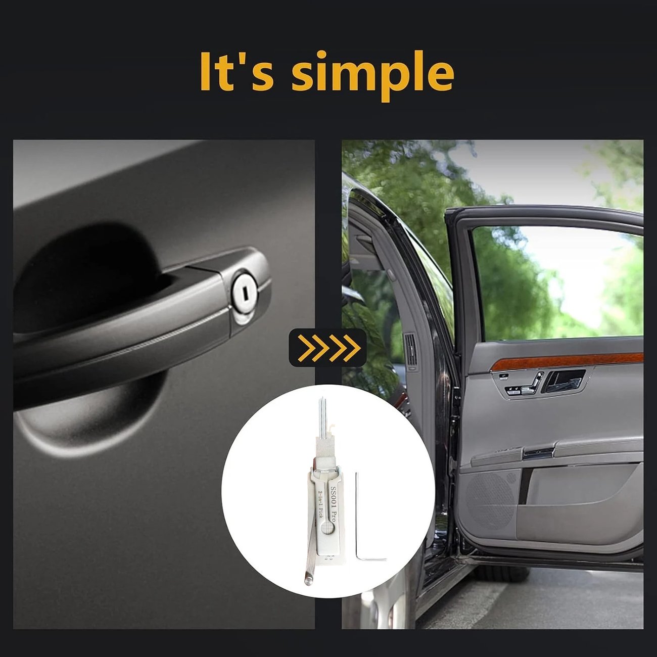 Unlock New Efficiency! Lishi 2-in-1 Lock Pick Tool, Effortlessly Handles All Types of Locks