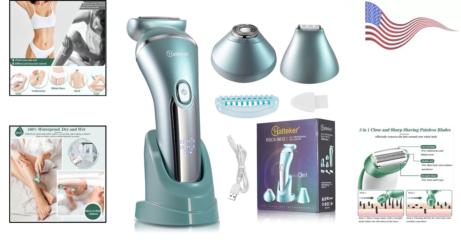 Shave Wet or Dry, Your Choice! Multifunctional Waterproof Women's Razor, Pamper Your Skin in the Shower