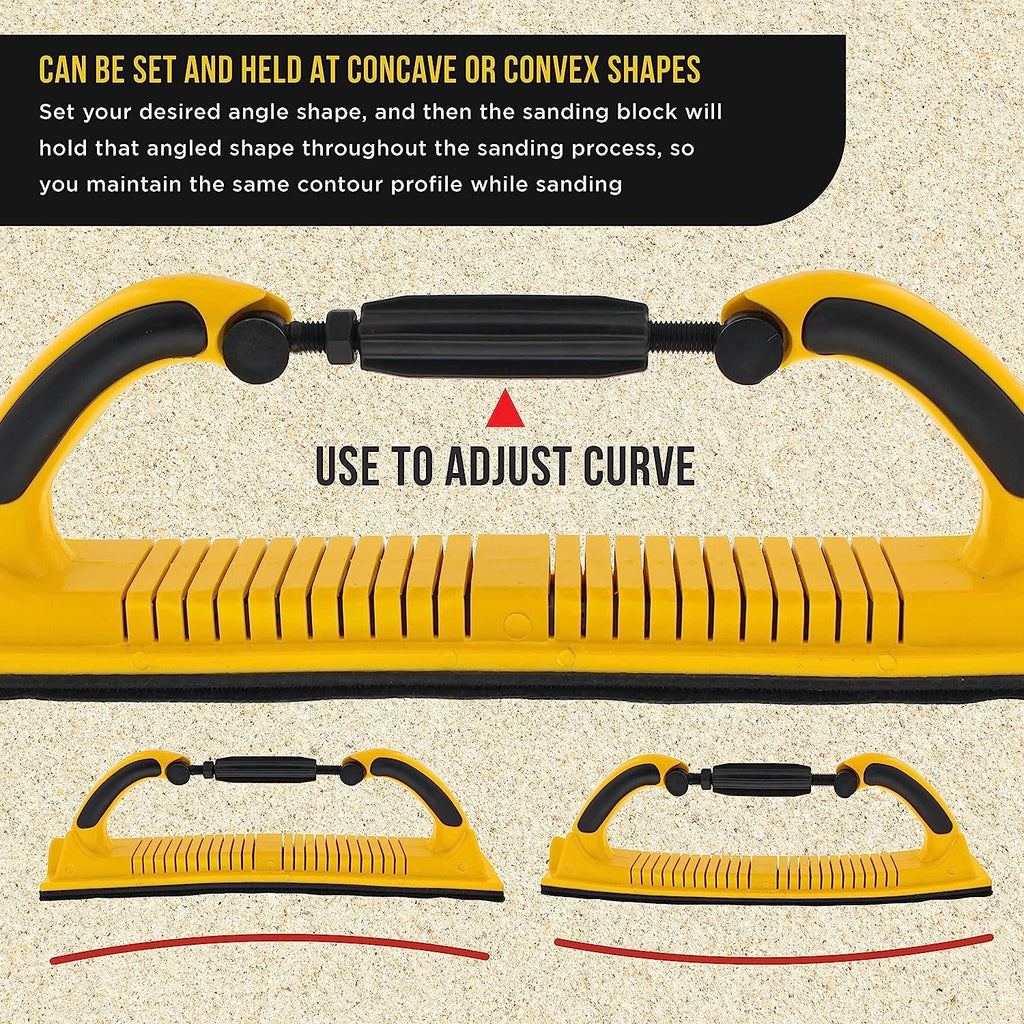 Master the Sanding Curve! Adjustable Radius Longboard Hand Sander, Efficient & Effortless