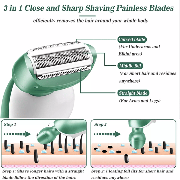Shave Wet or Dry, Your Choice! Multifunctional Waterproof Women's Razor, Pamper Your Skin in the Shower