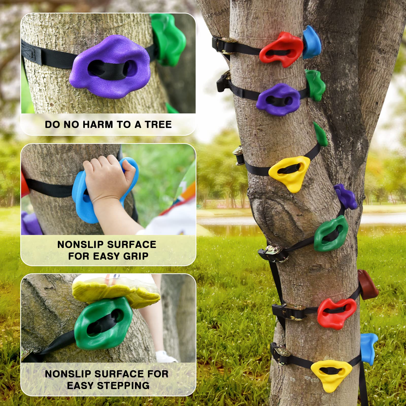 New Way of Parent-Child Interaction! Kids Backyard Rockclimbing Kit, Create an Exclusive Family Sports Haven