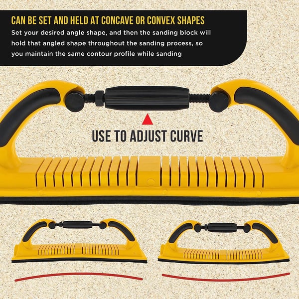 Master the Sanding Curve! Adjustable Radius Longboard Hand Sander, Efficient & Effortless