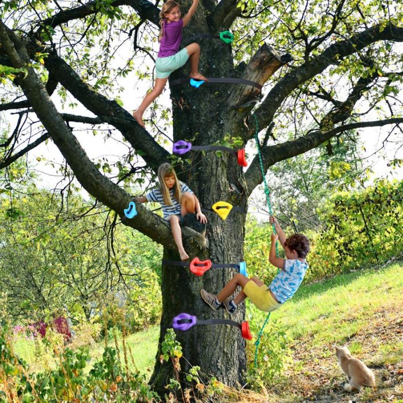 New Way of Parent-Child Interaction! Kids Backyard Rockclimbing Kit, Create an Exclusive Family Sports Haven